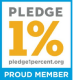 Pledge 1 percent proud member